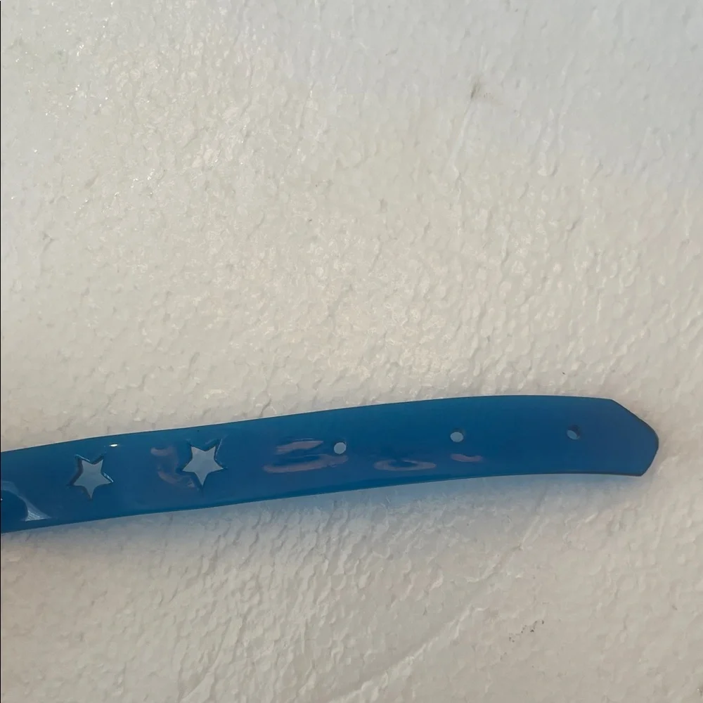 Vintage Y2K Blue Star Cutout jelly Belt girls